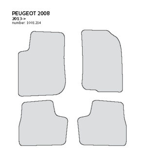 CARPETTI Теписонски патосници компатибилни за Пежо 2008 03.2013-12.2019