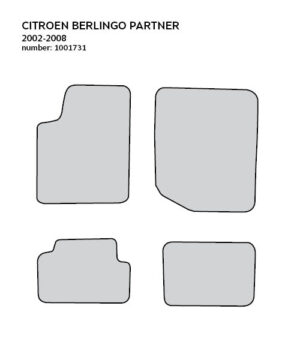 CARPETTI Теписонски патосници компатибилни за Пежо Партнер 12.2002-12.2008