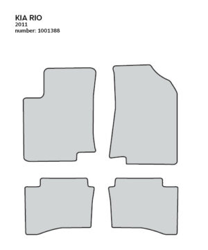 CARPETTI Теписонски патосници компатибилни за Киа Рио 09.2011-01.2017