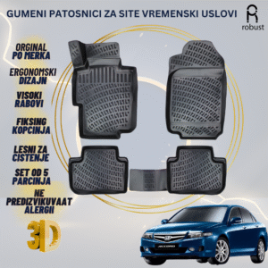 www.samad.mk-3D gumeni patosnici za Honda Accord 2002-2007 Patosnici robust za site vremenski uslovi