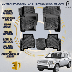 www.samad.mk-3D gumeni patosnici za Land Rover Discovery 4 L319 2009-2016 Patosnici Robust za site vremenski uslovi