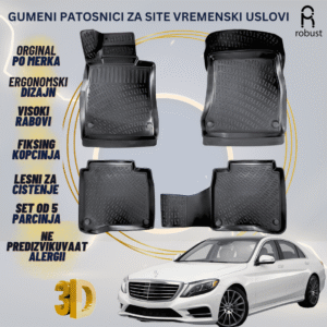 www.samad.mk-3D gumeni patosnici za MB S-Class W222 Long 2014-2020 Patosnici Robust za site vremenski uslovi