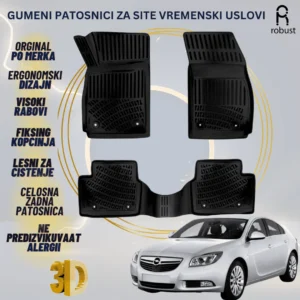 www.samad.mk-3D gumeni patosnici za Opel Insignia A 2008-2017 Patosnici Robust za site vremenski uslovi