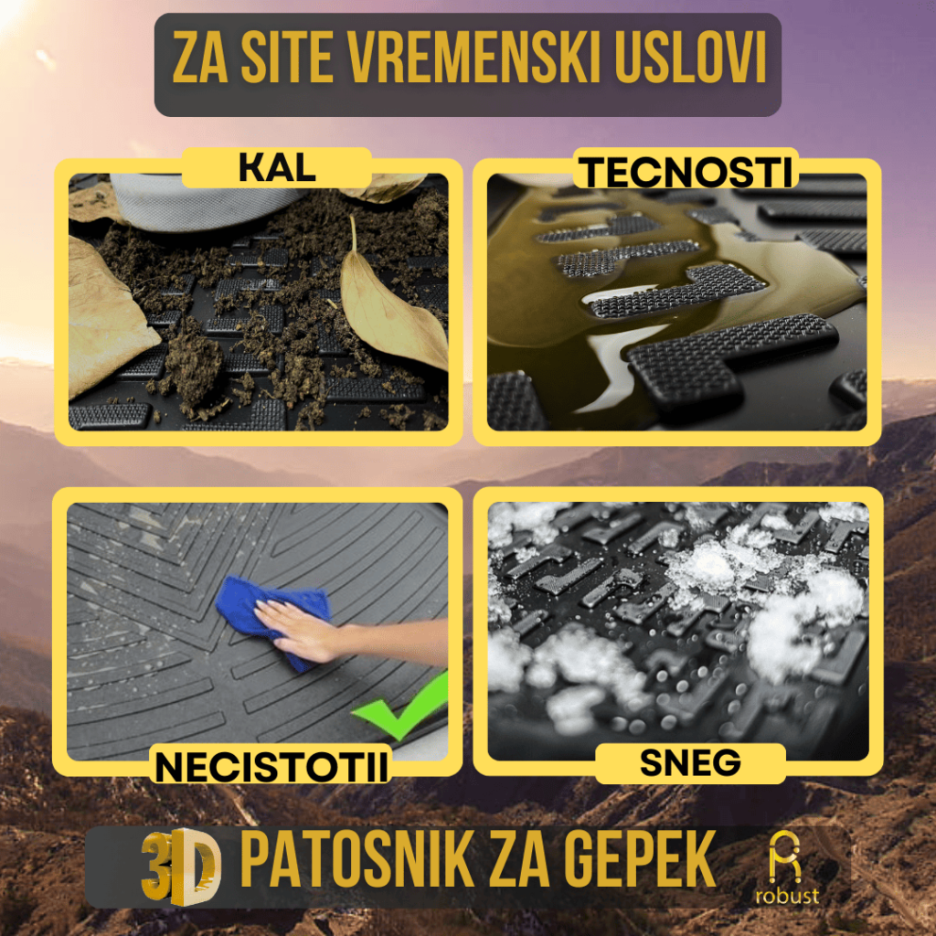 www.samad.mk - ZA SITE VREMENSKI USLOVI 3D Patosnik za Gepek-KAL-TECNOSTI-NECISTOTII-SNEG