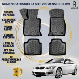 www.samad.mk-3D gumeni patosnici za Bmw 3 E92 Coupe 2005-2012 Patosnici Robust za site vremenski uslovi