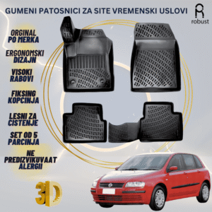 www.samad.mk-3D gumeni patosnici za Fiat Stilo 2001-2007 Patosnici Robust za site vremenski uslovi