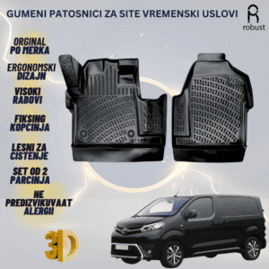 www.samad.mk-3D gumeni patosnici za Toyota ProAce 2016-2023 Patosnici Robust za site vremenski uslovi