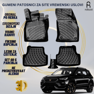 www.samad.mk-3D gumeni patosnici za Cupra Ateca 2021- Patosnici Robust za site vremenski uslovi