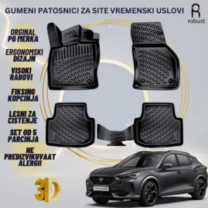 www.samad.mk-3D gumeni patosnici za Cupra Formentor 2020-2024 Patosnici Robust za site vremenski uslovi