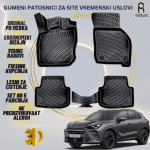 www.samad.mk-3D gumeni patosnici za Cupra Formentor 2024- Patosnici Robust za site vremenski uslovi
