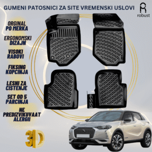 www.samad.mk-3D gumeni patosnici za Citroen DS 3 Crossback 2018 Patosnici Robust za site vremenski uslovi