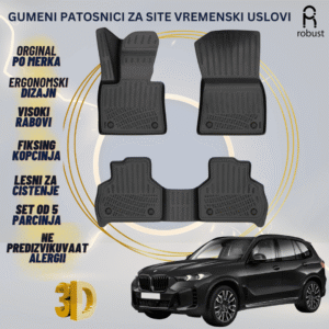ROBUST 3D Gumeni patosnici korito BMW X5 G05 2018>>>