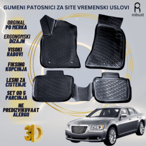 www.samad.mk-3D gumeni patosnici za Chrysler 300 2011-2014 Patosnici Robust za site vremenski uslovi