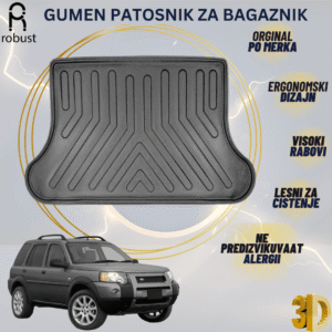 www.samad.mk-3D gumen patosnik za bagaznik za Land Rover Freelander I 1997-2006 Korito za gepek Robust za site vremenski uslovi