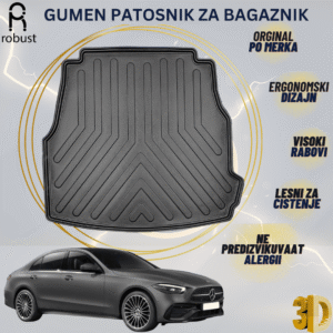 www.samad.mk-3D gumen patosnik za bagaznik za Mercedes C Class W206 2021 Korito za gepek Robust za site vremenski uslovi