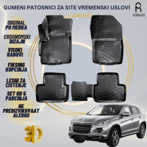 ROBUST 3D Gumeni patosnici korito Peugeot 4008 2012-2017