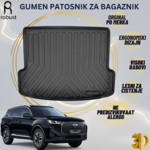 www.samad.mk-3D gumen patosnik za bagaznik za Chery Tiggo 7 2025 Korito za gepek Robust za site vremenski uslovi