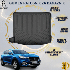 www.samad.mk-3D gumen patosnik za bagaznik za MG HS Gasoline 2019-2024 Korito za gepek Robust za site vremenski uslovi