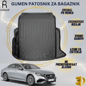 www.samad.mk-3D gumen patosnik za bagaznik za Mercedes E Class W214 2024 Korito za gepek Robust za site vremenski uslovi