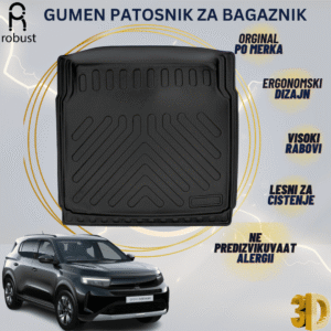 www.samad.mk-3D gumen patosnik za bagaznik za Opel Frontera MHEV долно ниво 2025 Korito za gepek Robust za site vremenski uslovi