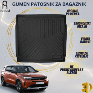 www.samad.mk-3D gumen patosnik za bagaznik za Opel Frontera MHEV средно ниво 2025 Korito za gepek Robust za site vremenski uslovi