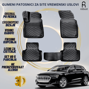 www.samad.mk-3D gumeni patosnici za Audi Q7 E-Tron 2016- Patosnici Robust za site vremenski uslovi
