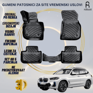www.samad.mk-3D gumeni patosnici za BMW iX3 G08 2020- Patosnici Robust za site vremenski uslovi