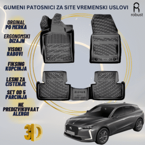 www.samad.mk-3D gumeni patosnici za Citroen DS 4 2021-2025 Patosnici Robust za site vremenski uslovi