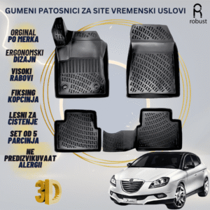 www.samad.mk-3D gumeni patosnici za Lancia Delta 2008-2014 Patosnici Robust za site vremenski uslovi