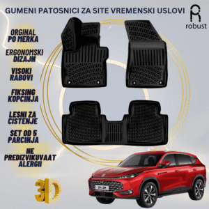 www.samad.mk-3D gumeni patosnici za MG HS Petrol 2024 Patosnici Robust za site vremenski uslovi