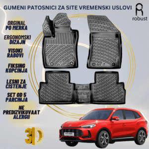 www.samad.mk-3D gumeni patosnici za MG ZS Petrol 2024 Patosnici Robust za site vremenski uslovi
