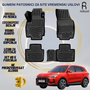 www.samad.mk-3D gumeni patosnici za MG ZS Petrol 2024 Patosnici Robust za site vremenski uslovi