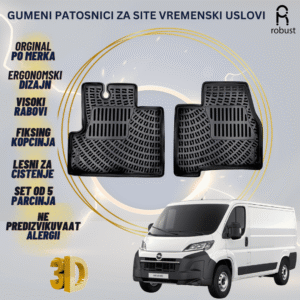 www.samad.mk-3D gumeni patosnici za OPEL MOVANO C 2024 Patosnici Robust za site vremenski uslovi