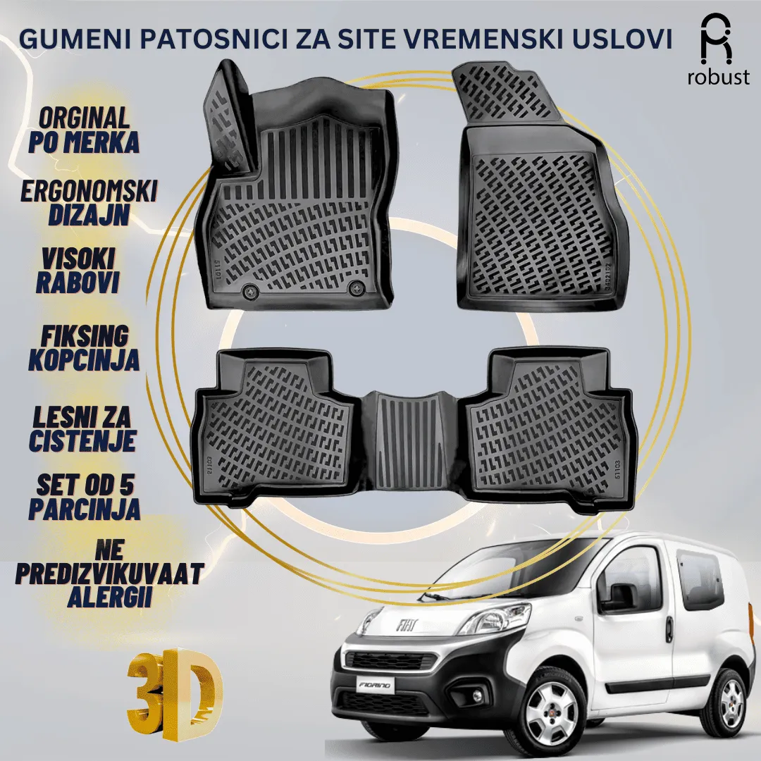 www.samad.mk-3D gumeni patosnici za Fiat Fiorino 2020 Patosnici Robust za site vremenski uslovi (1)
