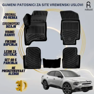 ROBUST 3D Gumeni patosnici korito Citroen C4X 2023-2026 Hybrid