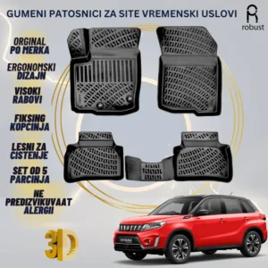 www.samad.mk-3D gumeni patosnici za Suzuki Vitara PHEV 2025 Patosnici Robust za site vremenski uslovi